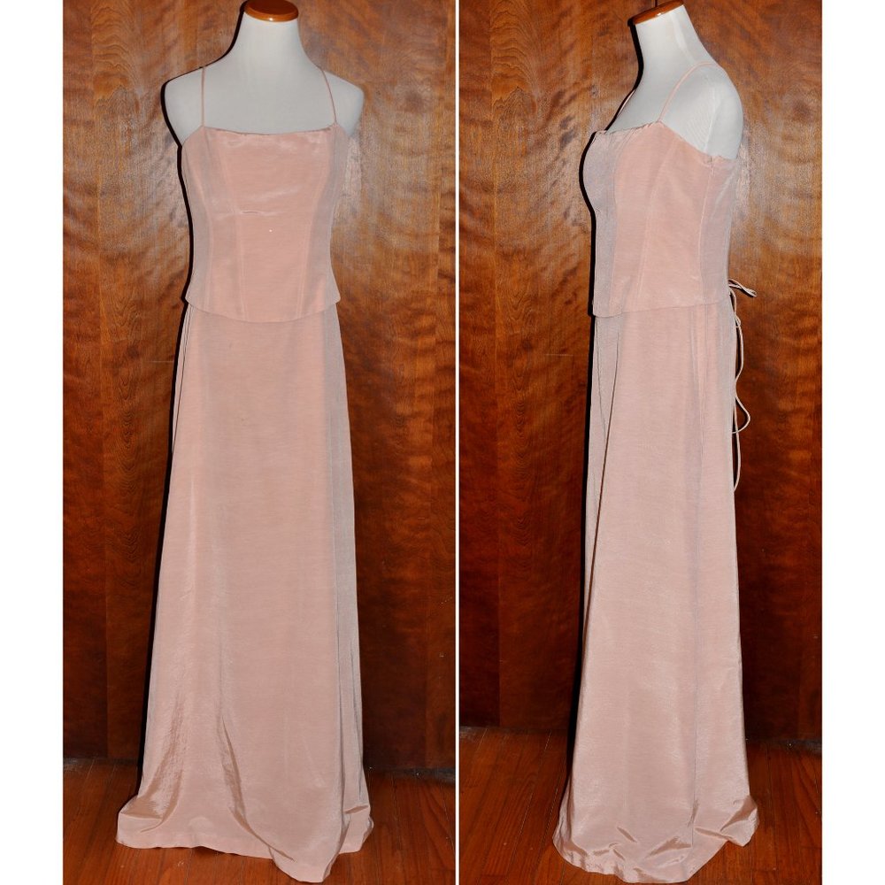 Vintage Nicole Miller Pale Peach Corset Evening Gown & Wrap Size 10